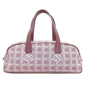 Chanel Boston Bag Pink Neutra Shoulder Leather Travel zipper